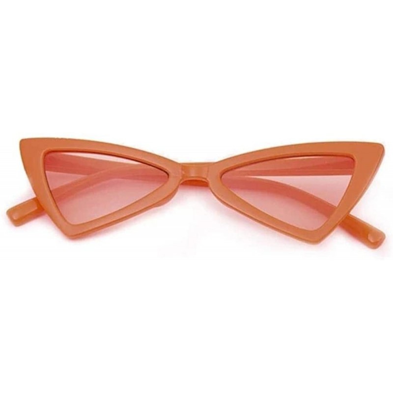 Cat Eye Fashion Cat Eye/Triangle Sunglasses - 80s Style - Orange - CS18XKX6DOC $11.68