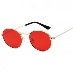 Aviator Small Frame Oval Sunglasses Women Brand Designer Ocean Lens Mirror Glasses Female Alloy Party Feminino UV400 - C2198Z...