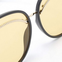 Aviator 2019 new sunglasses female - big frame eyebrow sunglasses big frame fashion sunglasses female - F - CS18SK26YAX $50.57