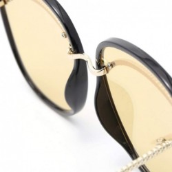 Aviator 2019 new sunglasses female - big frame eyebrow sunglasses big frame fashion sunglasses female - F - CS18SK26YAX $50.57