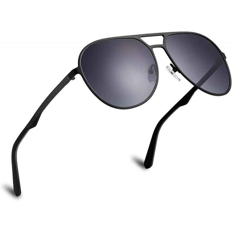 Square Polarized Fashion Classic Aviator Sunglass for Men- Driving Glasses 100% UV(UA/UB) Lightweight Carbon Fiber Frame - C2...