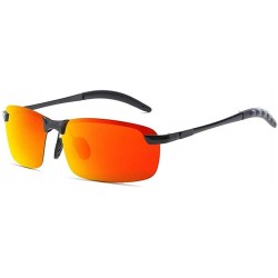 Sport Men Classic Alloy Sunglasses Polarized Sunglasses For Driving Outdoor Sports UV400 Protection Retro Rimless - CJ198O4X2...