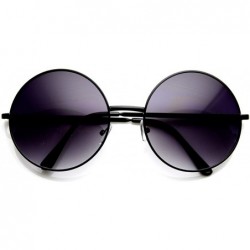 Round Super Large Oversized Metal Round Circle Sunglasses - Black Lavender - CP116AZUZL9 $31.01