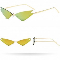 Round Women Men Fashion Vintage Irregular Sunglasses Eyewear Retro Glasses - E - C718OAKQ33Z $9.63