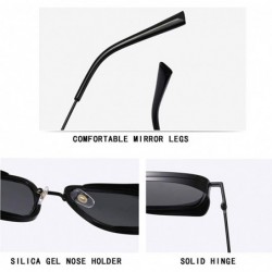 Square Polarized Sunglasses Steampunk Sunglass Protection - Black - C318Z794NTR $14.15