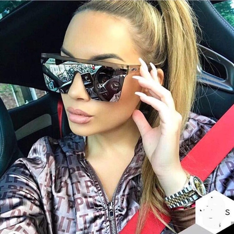 Unisex Flat Top Square Sunglasses