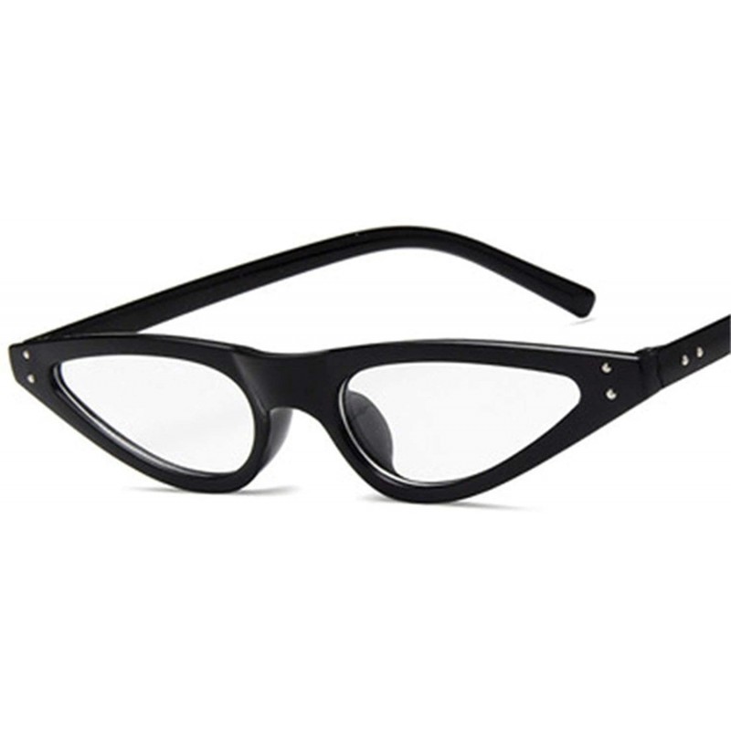 Sport Vintage style Teardrop Cat Eye Sunglasses for Women PC Resin UV 400 Protection Sunglasses - Black White - C818T2UCO29 $...