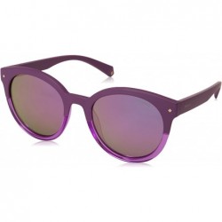 Oval Women's Pld6043/S Oval Sunglasses - Violet - C518CK2LOXU $80.82