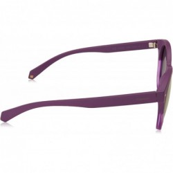 Oval Women's Pld6043/S Oval Sunglasses - Violet - C518CK2LOXU $37.64