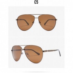 Round Fashion polarized sunglasses driving sunglasses new TAC1.1 men's glasses - Tawny C5 - CF1905SEU3G $16.48