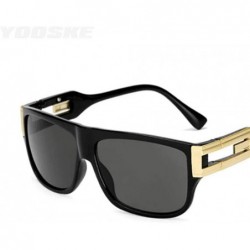 Oversized Retro Sunglasses Men Vintage Brand Designer Sun Glasses Male Celebrity C1black - C4blue - CK18Y5X84HH $9.32