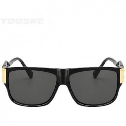 Oversized Retro Sunglasses Men Vintage Brand Designer Sun Glasses Male Celebrity C1black - C4blue - CK18Y5X84HH $9.32