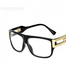 Oversized Retro Sunglasses Men Vintage Brand Designer Sun Glasses Male Celebrity C1black - C4blue - CK18Y5X84HH $9.32