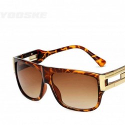 Oversized Retro Sunglasses Men Vintage Brand Designer Sun Glasses Male Celebrity C1black - C4blue - CK18Y5X84HH $9.32