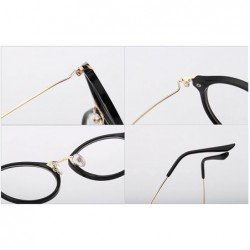 Round Round Frame Nearsighted Glasses Male Female metal frame resin lenses - Brown - CK18G3X5N3Y $32.27