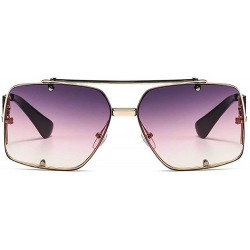 Square 2020 new trend fashion metal sunglasses men and women hot sunglasses - Purple - C91904ZTXK4 $16.28