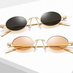 Oval Goggles for Women Men Retro Sun Glasses UV Protection - Style4 - CD18RRK5KTR $6.49