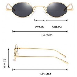 Oval Goggles for Women Men Retro Sun Glasses UV Protection - Style4 - CD18RRK5KTR $6.49
