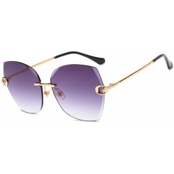 Aviator Aviator sunglasses - fashion sunglasses ladies creative multi-color frameless sunglasses - A - CD18ROSKYLR $80.21