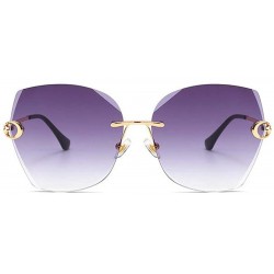 Aviator Aviator sunglasses - fashion sunglasses ladies creative multi-color frameless sunglasses - A - CD18ROSKYLR $40.66