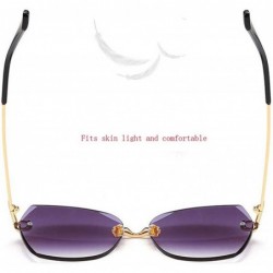 Aviator Aviator sunglasses - fashion sunglasses ladies creative multi-color frameless sunglasses - A - CD18ROSKYLR $40.66