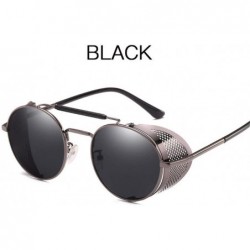 Round Fashion Gothic Steampunk Sun Glasses er Vintage Round Women Men Steam Punk Sunglasses Oculos - 2 - C618WO3QWK8 $31.32
