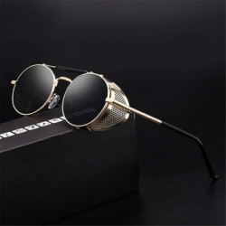 Round Fashion Gothic Steampunk Sun Glasses er Vintage Round Women Men Steam Punk Sunglasses Oculos - 2 - C618WO3QWK8 $31.32