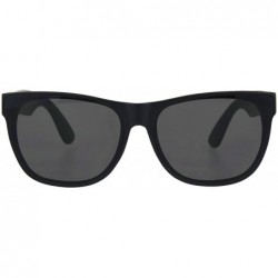 Rectangular Mens Mod Rectangular Hipster Horn Rim Plastic Sunglasses - Matte Black - C418HR7CGC2 $7.86
