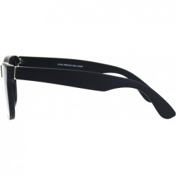 Rectangular Mens Mod Rectangular Hipster Horn Rim Plastic Sunglasses - Matte Black - C418HR7CGC2 $7.86