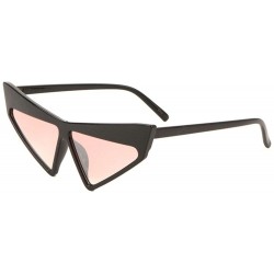 Cat Eye Thick Brow Sharp Cat Eye Triangular Lens Sunglasses - Pink - C0197WT6SXI $26.45