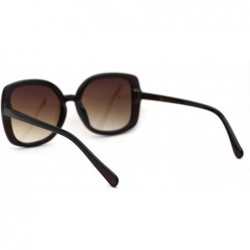 Butterfly Womens Diva Thin Plastic Frame Butterfly Sunglasses - All Brown - CF18YW624L7 $12.90