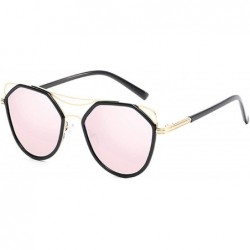 Sport Classic style Cateye Sunglasses for Women Metal Resin UV 400 Protection Sunglasses - Black Pink - C218T646DLL $49.71