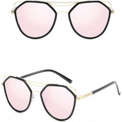 Sport Classic style Cateye Sunglasses for Women Metal Resin UV 400 Protection Sunglasses - Black Pink - C218T646DLL $31.40