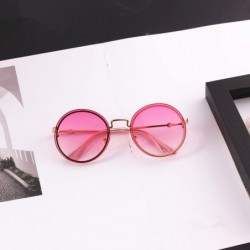 Oversized New Arrival 2019 Children Personality Round Lens FramelSun Glasses UV400 Boys Girls Kids Sunglasses Oculos - Pink -...