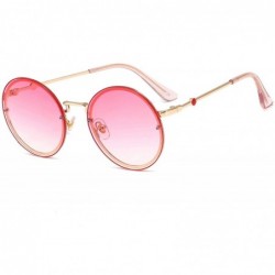 Oversized New Arrival 2019 Children Personality Round Lens FramelSun Glasses UV400 Boys Girls Kids Sunglasses Oculos - Pink -...