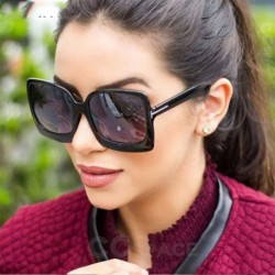 Square Big Frame Square Sunglasses Men Women Fashion Shades UV400 Vintage C1 Red - C2 Pink - C118YZWI2R5 $9.57
