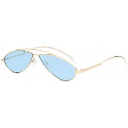 Cat Eye Women Retro Cat Eye Style Small Frame Suncreen Sunglasses - Silver Frame Pink Lens - CD18WU2KH8T $11.75