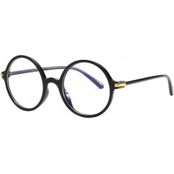 Square Unisex Eyeglasses Glasses College Blocking - Black - CT196I8CRZG $9.58
