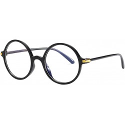Square Unisex Eyeglasses Glasses College Blocking - Black - CT196I8CRZG $9.58