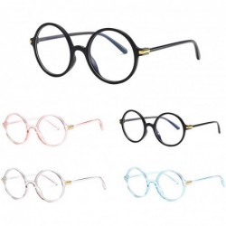 Square Unisex Eyeglasses Glasses College Blocking - Black - CT196I8CRZG $9.58