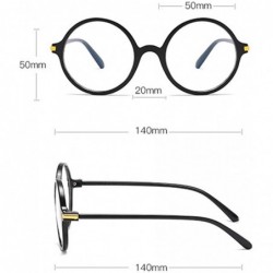 Square Unisex Eyeglasses Glasses College Blocking - Black - CT196I8CRZG $9.58