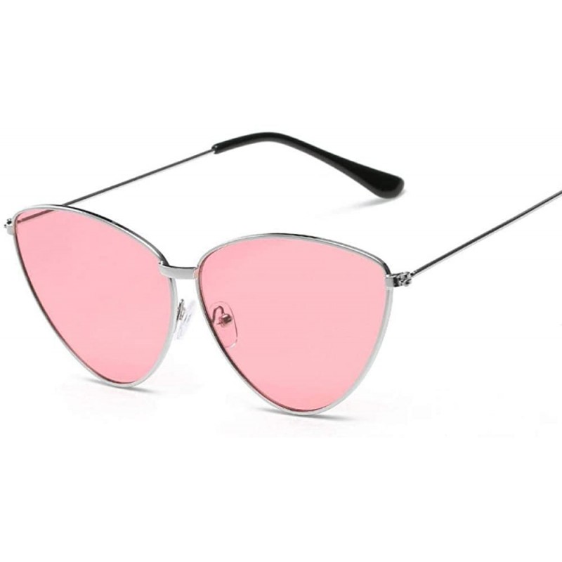 Aviator Sunglasses New Trend Fashion Personality Triangle Cat Eye Color Coating UV400 8 - 6 - C818YZWZX63 $9.58