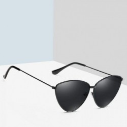 Aviator Sunglasses New Trend Fashion Personality Triangle Cat Eye Color Coating UV400 8 - 6 - C818YZWZX63 $9.58
