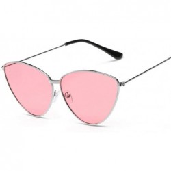Aviator Sunglasses New Trend Fashion Personality Triangle Cat Eye Color Coating UV400 8 - 6 - C818YZWZX63 $9.58