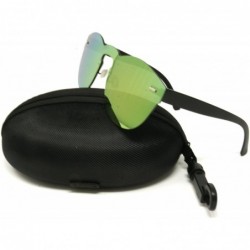 Sport Vintage Retro Top Crossbar Flat Lens - Large Mulit Mirror Flat Lens - CO185OO42DK $11.08