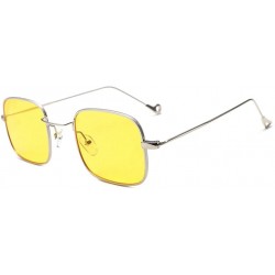 Rimless Women Fashion Quadrate Shades Sunglasses Integrated UV Candy Eyeglasses Glasses - D - CM18D3KT7T6 $10.24