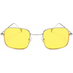 Rimless Women Fashion Quadrate Shades Sunglasses Integrated UV Candy Eyeglasses Glasses - D - CM18D3KT7T6 $10.24