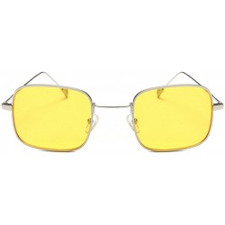 Rimless Women Fashion Quadrate Shades Sunglasses Integrated UV Candy Eyeglasses Glasses - D - CM18D3KT7T6 $10.24