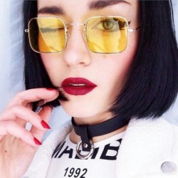 Rimless Women Fashion Quadrate Shades Sunglasses Integrated UV Candy Eyeglasses Glasses - D - CM18D3KT7T6 $10.24