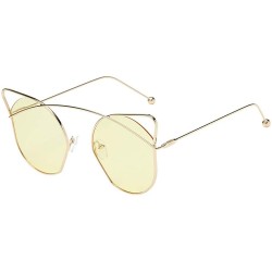Cat Eye Women Unisex Fashion Cat Eyes Sunglasses New Shades Acetate Frame UV Glasses Sunglasses - D - C818SU4KK8Z $18.54